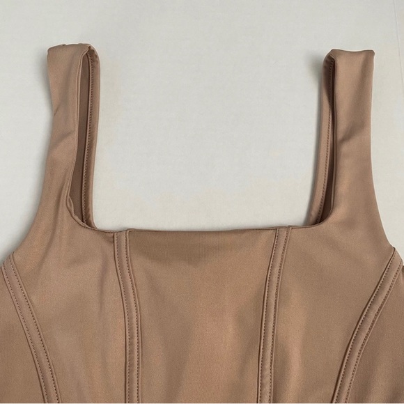 Corset Style Tan Stretchy Top Fashion Nova - Picture 7 of 8